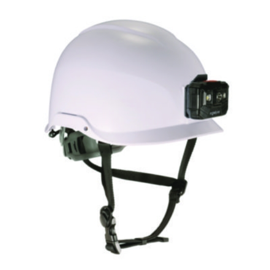 Picture of Skullerz 8976LED Class E Safety Helmet with LED Light, 6-Point Rachet Suspension, White, Ships in 1-3 Business Days