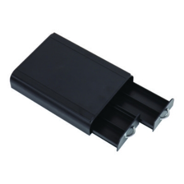 Picture of One-Tier Two-Drawer Single-Serve Coffee Pod Drawer, 9.25" x 12.25" x 2.5", Black