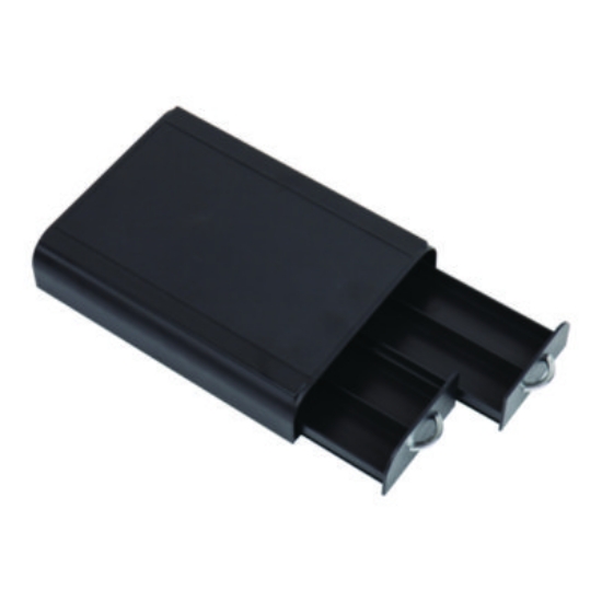 Picture of One-Tier Two-Drawer Single-Serve Coffee Pod Drawer, 9.25" x 12.25" x 2.5", Black