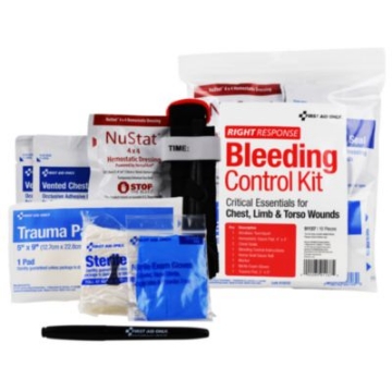 Picture of Critical Essentials Bleeding Control Kit for Limb, Chest and Torso Wounds, 11 Pieces, Plastic Bag