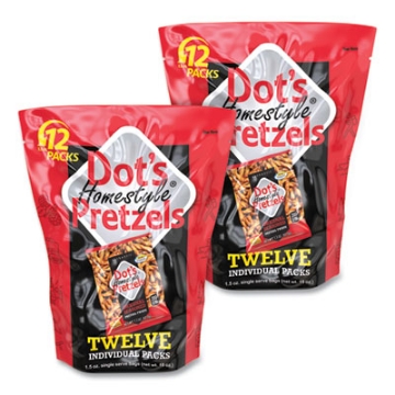 Picture of Original Pretzels, Original, 1.5 oz Bag, 12 Bags/Pack, 2/Carton, Ships in 1-3 Business Days