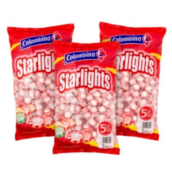 Picture of Peppermint Starlight Mints, 5 lb Bag, 3/Carton, Ships in 1-3 Business Days