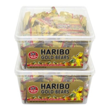 Picture of Goldbears Gummi Candy, Assorted Flavors, 0.4 oz Pouch, 54/Tub, 2 Tubs/Carton, Ships in 1-3 Business Days