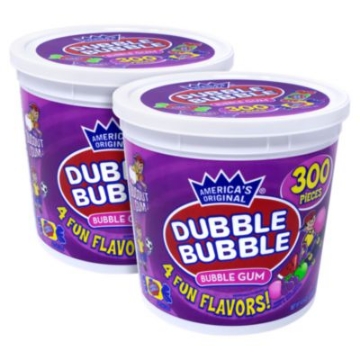 Picture of Bubble Gum Assorted Flavor Twist Tub, 0.16 oz Individually Wrapped, 300/Tub, 2 Tubs/Carton, Ships in 1-3 Business Days