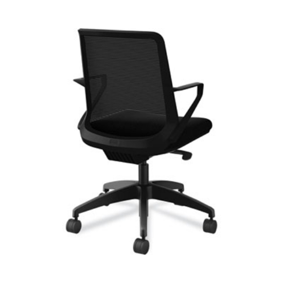 Picture of Cliq Office Chair, Supports Up to 300 lb, 17" to 22" Seat Height, Black Seat/Back, Black Base, Ships in 7-10 Business Days