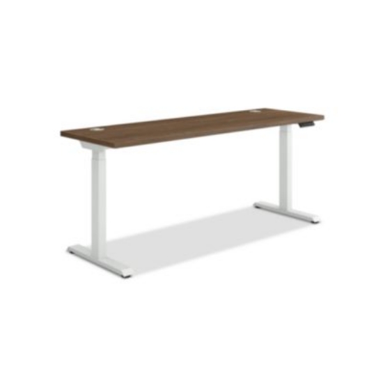 Picture of Coordinate Height Adjustable Desk Bundle 2-Stage, 70" x 22" x 27.75" to 47", Pinnacle\Designer White, Ships in 7-10 Bus Days