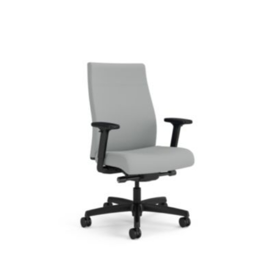 Picture of Ignition 2.0 Upholstered Mid-Back Task Chair, Up to 300 lbs, 17 to 21.5 Seat Height, Flint Seat and Back, Black Base