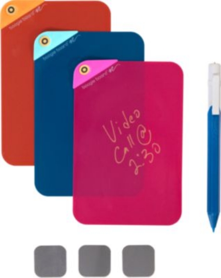 Picture of VersaNotes Starter Pack Reusable Notes, 4 x 6, Three Assorted Color Notes Plus Pen