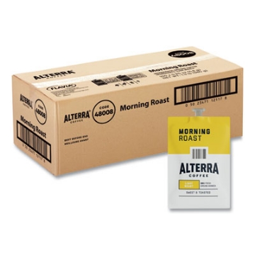 Picture of Alterra Morning Roast Coffee Freshpack, Morning Roast, 0.28 oz Pouch, 100/Carton
