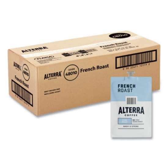Picture of Alterra French Roast Coffee Freshpack, French Roast, 0.32 oz Pouch, 100/Carton