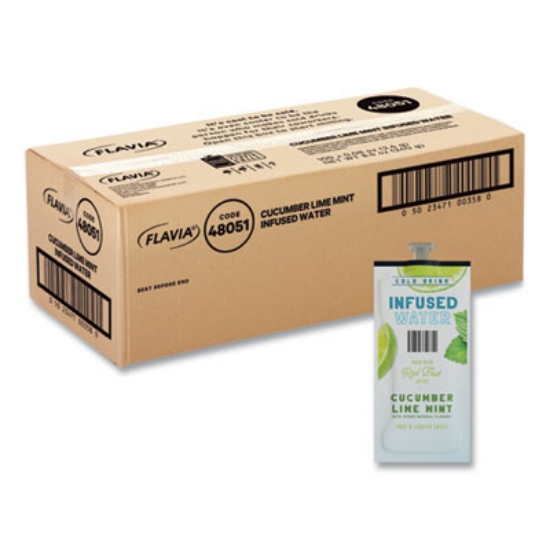 Picture of Cucumber Lime Mint Infused Water Freshpack, Cucumber Lime Mint, 0.08 Pouch, 100/Carton