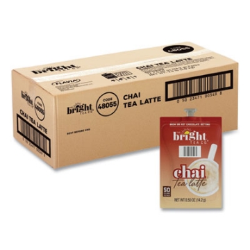 Picture of The Bright Tea Co. Chai Tea Latte Freshpack, Chai Latte, 0.5 oz Pouch, 72/Carton