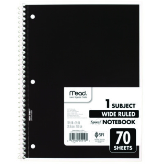 Picture of NOTEBOOK,1SUB WR 4PK,AST