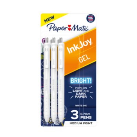 Picture of PEN,IJ GEL,BRIGHT,3PK,WH