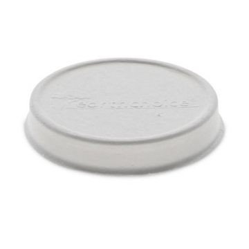 Picture of EarthChoice Compostable Soup Cup Lid, For 8-16 oz Soup Cups, 4" Diameter, White, Sugarcane, 500/Carton