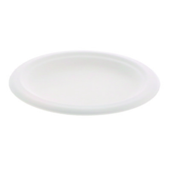 Picture of EarthChoice PFAS Free Compostable Dinnerware, Plate, 6" Diameter, Natural, 1,000/Carton