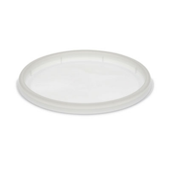 Picture of Newspring DELItainer Microwavable Container Lid, Recessed, 4.55" Diameter x 0.4" h, Translucent, Plastic, 480/Carton