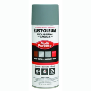 Picture of Industrial Choice 1600 System Multi-Purpose Enamel Spray Paint, Flat Gray, 12 oz Aerosol Can, 6/Carton