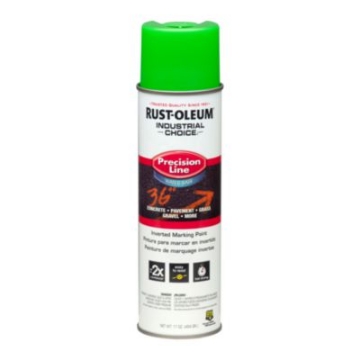 Picture of Industrial Choice Precision Line Marking Paint, Fluorescent Green, 17 oz Aerosol Can, 12/Carton