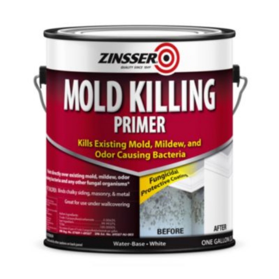 Picture of Mold Killing Primer, Interior/Exterior, Flat White, 1 gal Bucket/Pail, 2/Carton