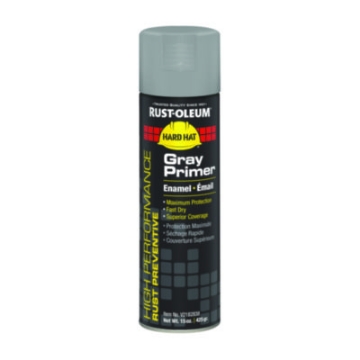 Picture of Hard Hat High Performance V2100 System Rust Preventive Enamel Spray Primer, Flat Gray, 15 oz Aerosol Can, 6/Carton