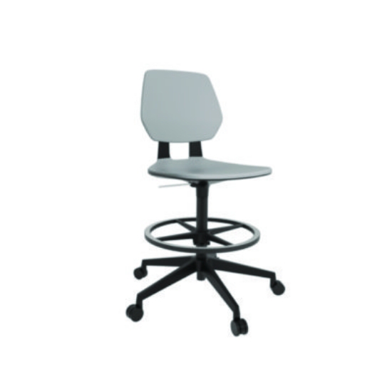 Picture of Commute Extended Height Task Chair, Supports Up to 275 lbs, 18.25" to 22.25" Seat Height, Gray/Black, Ships in 1-3 Bus Days