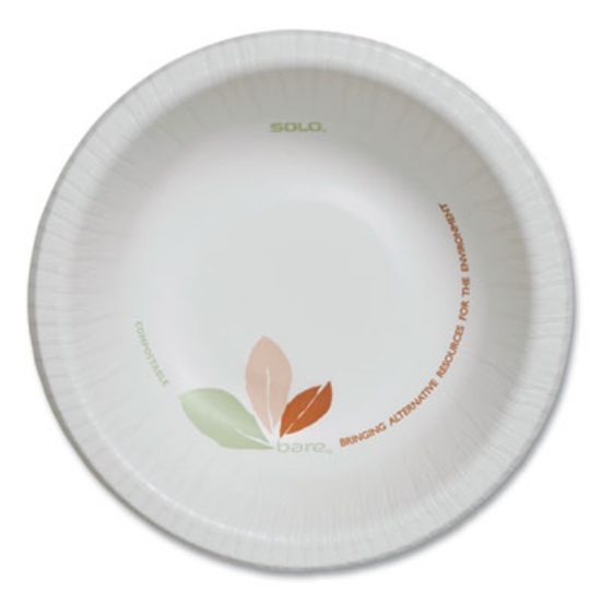 Picture of Bare Eco-Forward Paper Dinnerware Perfect Pak, ProPlanet Seal, Bowl, 12 oz, White/Green, 500/Carton