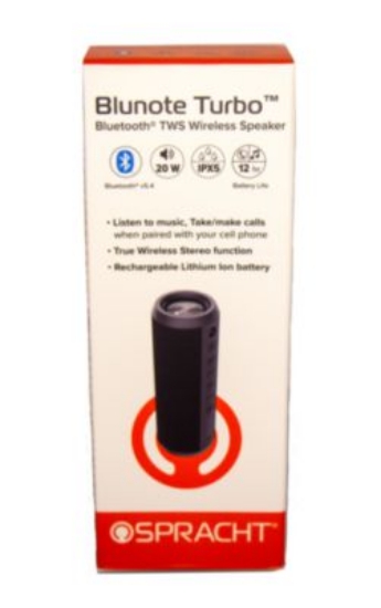 Picture of Blunote Turbo Wireless Speaker, Bluetooth, Black
