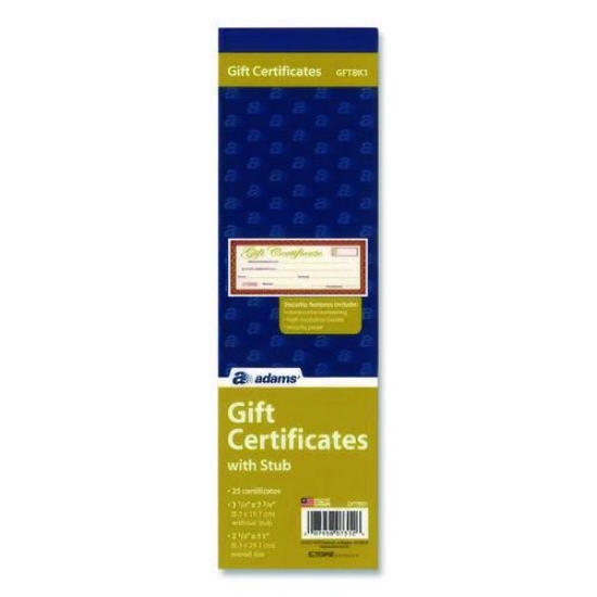 Picture of BOOK,GFT CERTIFICATE,25