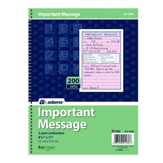 Picture of BOOK,PHONE MESSAGE 200ST