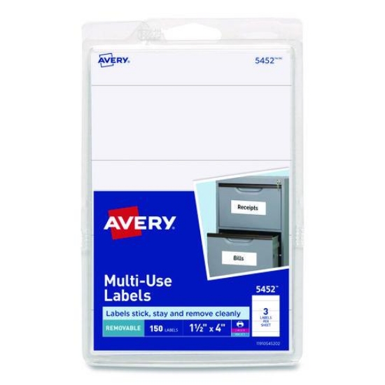 Picture of LABEL,4X1.5,150/PK,WHT