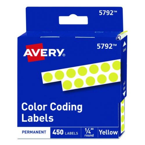 Picture of LABEL,.25RND,450/PK,YL