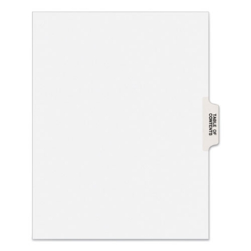 Picture of TAB,SIDE,LTR,TOC,25,WHT