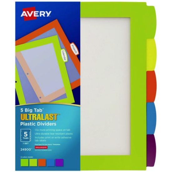 Picture of DIVIDER,5TAB/PLAS,MULTI