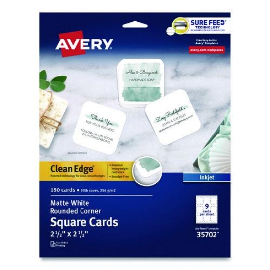 Picture of CARD,2.5X2.5,180/PK,WH/GD