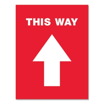 Picture of DECAL,FLR,DIRECTN,RD/WH,5