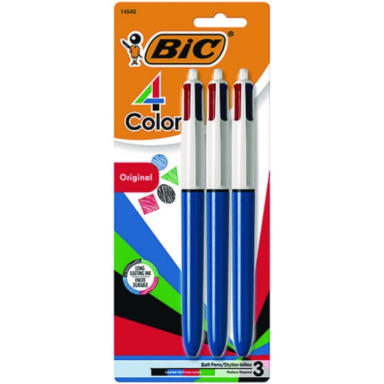 Picture of PEN,4COLOR, RET,3/PK,AST