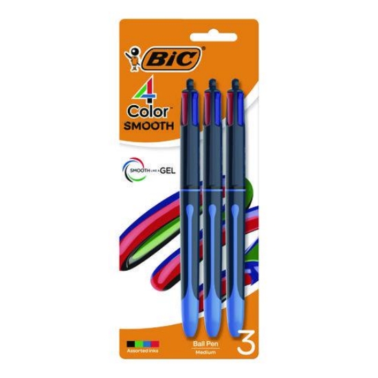 Picture of PEN,BIC 4-COLOR SMTH,3PK
