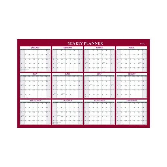 Picture of CALENDAR,LAM CAL RED 36X2