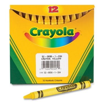 Picture of CRAYON,ALL,YELLOW,12/BX