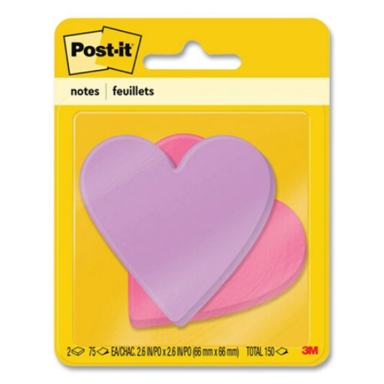 Picture of NOTE,POSTIT,HEART,2PK,AST
