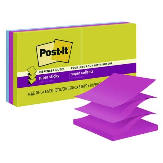 Picture of NOTE,POST-IT,3X3,PPUP,6PK