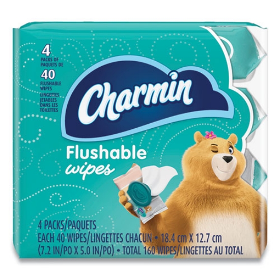 Picture of WIPES,FLUSHABLE,WHT,40SH
