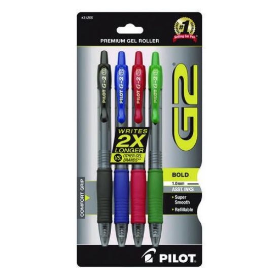 Picture of PEN,G2 GEL,RET,4/PK,AST