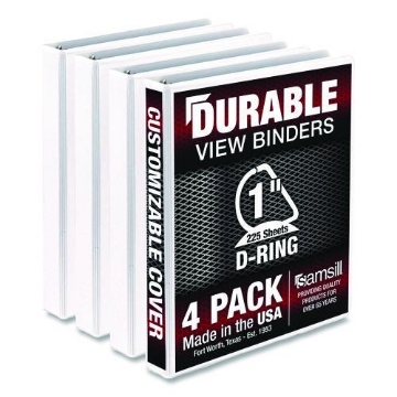 Picture of BNDR,DUR,1",VW,DR,4PK,WH