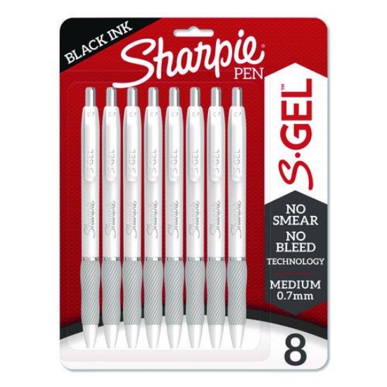 Picture of PEN,SHARPIE,S-GEL,WHT,8PK