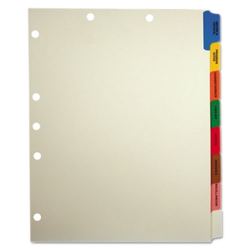 Picture of DIVIDER,INDEX,8-TAB, SIDE