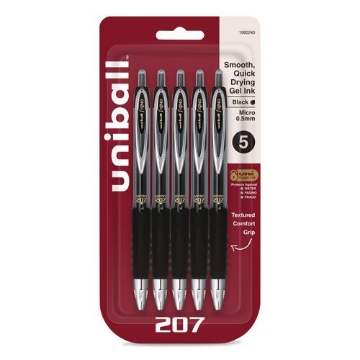 Picture of PEN,207,GEL,.5MM,BLK,5PK
