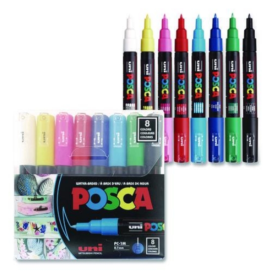 Picture of MARKER,POSCA,FINE,8CT,CLR
