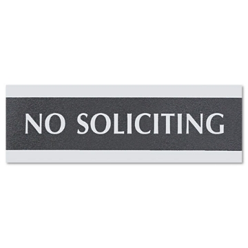 Picture of SIGN,NO SOLICTNG 3X9,BKSV